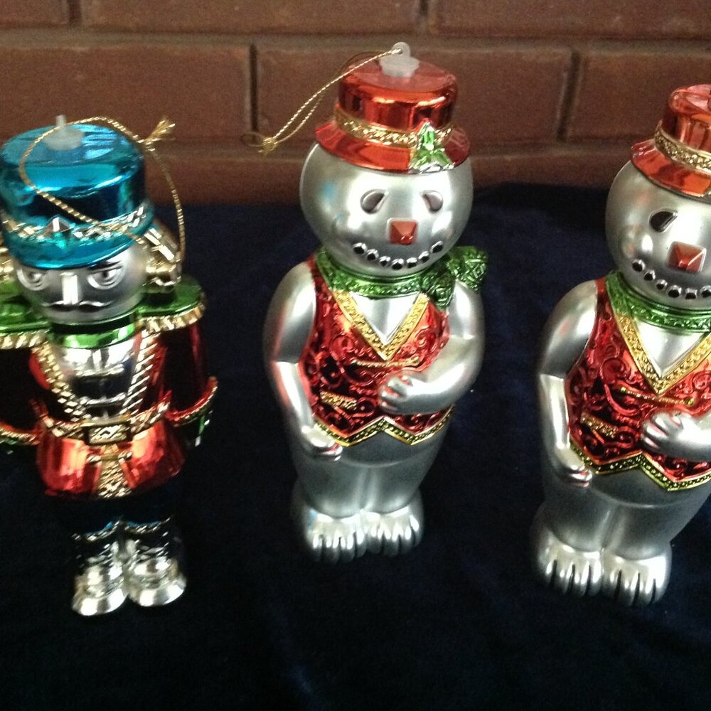 Three Adorable Money Bank Christmas Ornaments